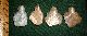(4) Aterian (neanderthal) Early Man Points,  Ancient African Arrowheads Aaca Neolithic & Paleolithic photo 1