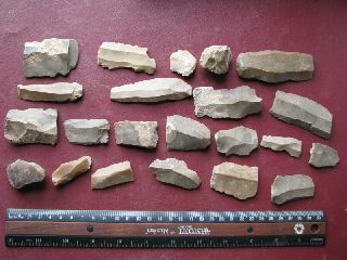 Neolithic Artifact - 20 Flint Tool Blades European 7331 photo