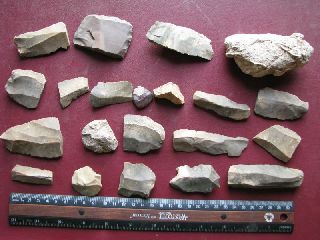 Neolithic Artifact - 20 Flint Tool Blades European 7327 photo
