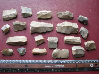 Neolithic Artifact - 20 Flint Tool Blades European 7326 photo