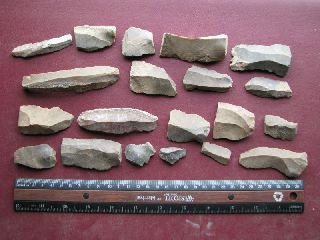 Neolithic Artifact - 20 Flint Tool Blades European 7332 photo
