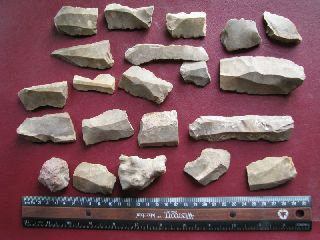 Neolithic Artifact - 20 Flint Tool Blades European 7328 photo