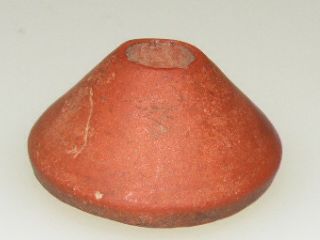 Pre Columbian Ceramic Spindle Whorl Bead photo