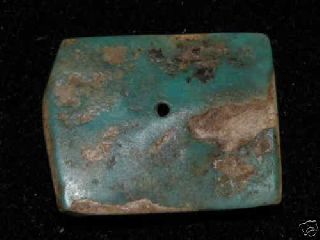 Pre Columbian Extremely Rare Chemistry Turquoise Bead photo
