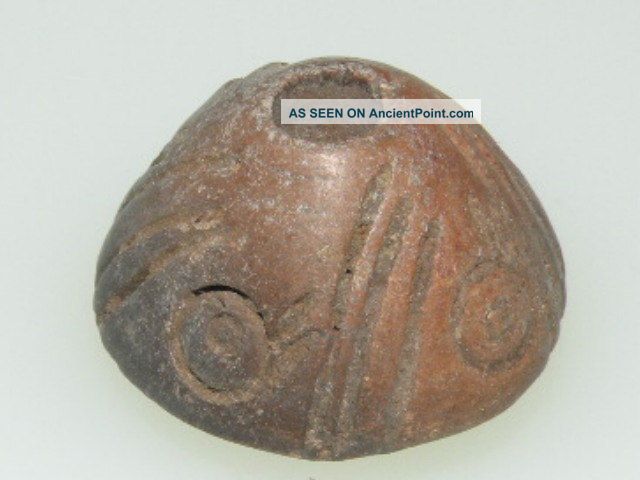 Pre Columbian Clay Spindle Whorl Eye Bead The Americas photo