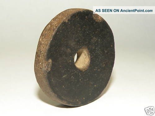 Pre Columbian Large Moche Clay Bead 1003 The Americas photo