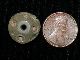 Pre Columbian Grey Stone Spindle Whorl Eyes Bead The Americas photo 1