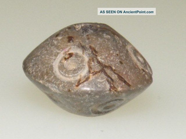 Pre Columbian Stone Spindle Whorl Eye Bead The Americas photo