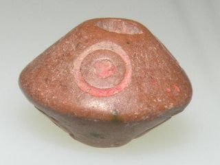Pre Columbian Spindle Whorl Soap Stone Bead Eyes photo