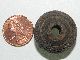 Pre Columbian Black Clay Spindle Whorl Bead The Americas photo 1
