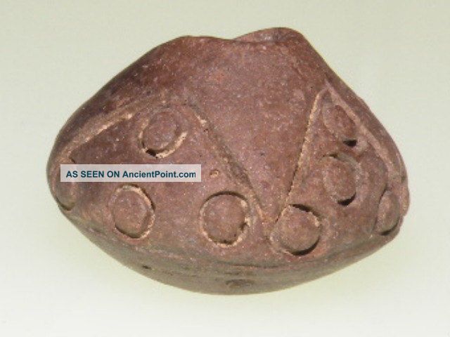 Pre Columbian Clay Spindle Whorl Bead The Americas photo