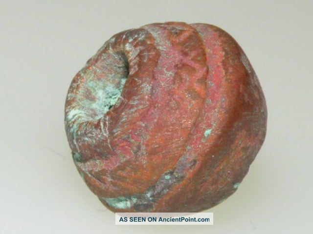 Pre Columbian Copper Spindle Whorl Bead The Americas photo