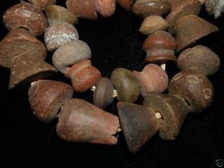 Pre Columbian Spindle Whorl Beads Starnd photo