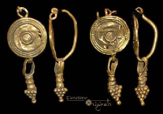 Pair Of Ancient Roman Gold Earrings Earring 017783 photo