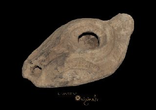 Roman Period Ancient Holy Land Terracotta Oil Lamp 021644 photo