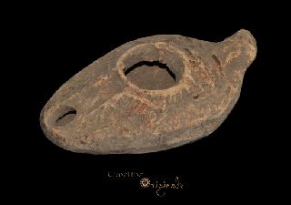 Roman Period Ancient Holy Land Terracotta Oil Lamp 021648 photo
