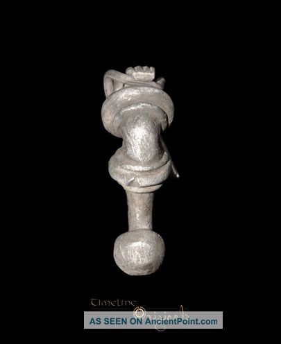 Ancient Roman Trumpet Type Silver Brooch 023404 Roman photo