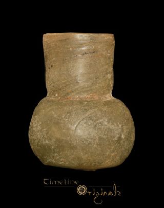 Ancient Roman Globular Cosmetic Glass Bottle 016288 photo