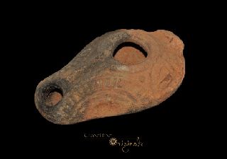 Roman Period Ancient Holy Land Terracotta Oil Lamp 021652 photo