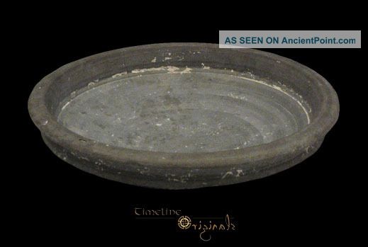 Ancient Roman Ceramic Terracotta Shallow Dish Bowl 019266 Roman photo