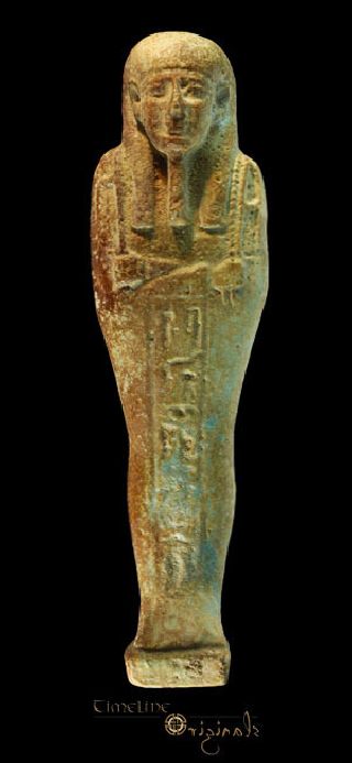 Ancient Egyptian Osiris God Glazed Faience Shabti Ushabti Shawabti 024551 photo