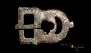 Ancient Byzantine Openwork Cross And Crescent Bronze Plate Buckle 022454 photo