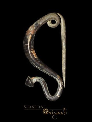 Iron Age Celtic La Tene 1 Bronze Fibula Brooch Jewellery 024230 photo