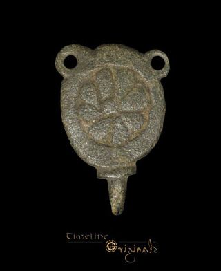 Very Rare Anglo - Saxon Coenwulf Gold Mancus Hooked Tag Fastener 023491 photo