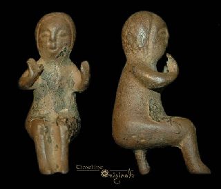 Rare Irish Celtic Matrona Bronze Female Figurine 019864 photo