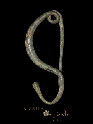 Iron Age Celtic La Tene 1 Bronze Fibula Brooch Jewellery 024231 photo