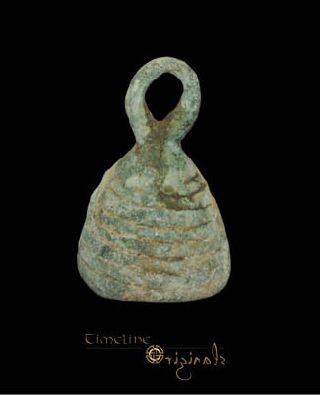 Medieval Bronze Beehive Bell Pendant 019964 photo