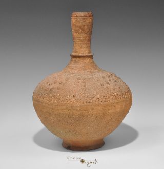 Ancient Byzantine Christian Ceramic Decorative Vessel 023712 photo