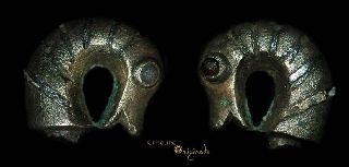 Anglo - Saxon Equine Head Silver Pin Terminal 011264 photo