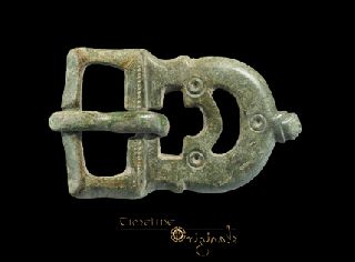 Byzantine Punch Decorated Openwork Plate Buckle 022831 photo