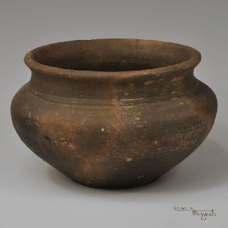 Anglo - Saxon Biconical Ceramic Storage Bowl Jar 020412 photo