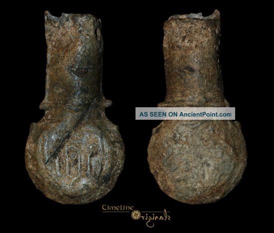 Medieval Black Letter Pilgrim ' S Ampulla 020361 British photo