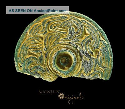 Anglo - Saxon Knotwork Decoration Gilt Pendant 020518 British photo