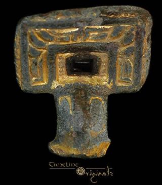Anglo - Saxon Garnet Cloison Gilt Bow Brooch 019902 photo