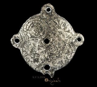 Late Anglo - Saxon Viking Quatrefoil Silvered Horse Harness Mount 023659 photo