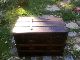 Antique Steamer Trunk Vintage 1900 Flat Top Victorian Chest Great Table Other photo 1