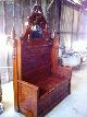 Antique Victorian Boot Settee Hall Tree & Bench 1800-1899 photo 2