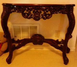 A Antique (large) Mahogany Marbletop Console Table photo