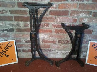 Rare Large Cast Iron Kenny Bros & Wolkins Mass Machine Age Industrial Table Base photo