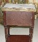 Unusual Antique Directoire Style Marble Gallery Top Night Stand Or End Table Nr 1900-1950 photo 2