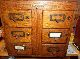 Antique 6 Drawer Library Card Oak Catalog Index File Cabinet With Removable Top 1900-1950 photo 9