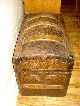 Antique Childs Size Camel Back Wooden Trunk With Metal Decor/trim Unknown photo 1