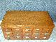 Oak Library Card File By Sole Maker,  Brass Label,  15 Drawers,  All 1900-1950 photo 2