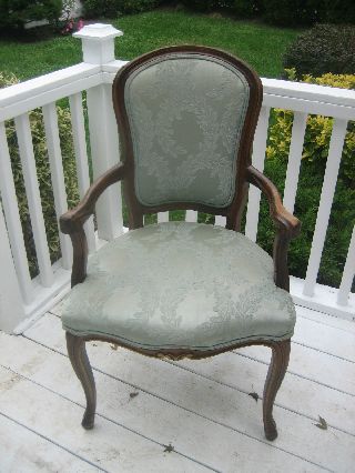 Stunning French Provencal Blue Fabric Chair photo