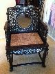 19th Century Antique Chinese Huanghuali Wood And Mother Of Pearl Chair W/ Insert Chairs photo 1