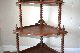 Exquisite English Antique Walnut Barley Twist Corner Cabinet 1900-1950 photo 7